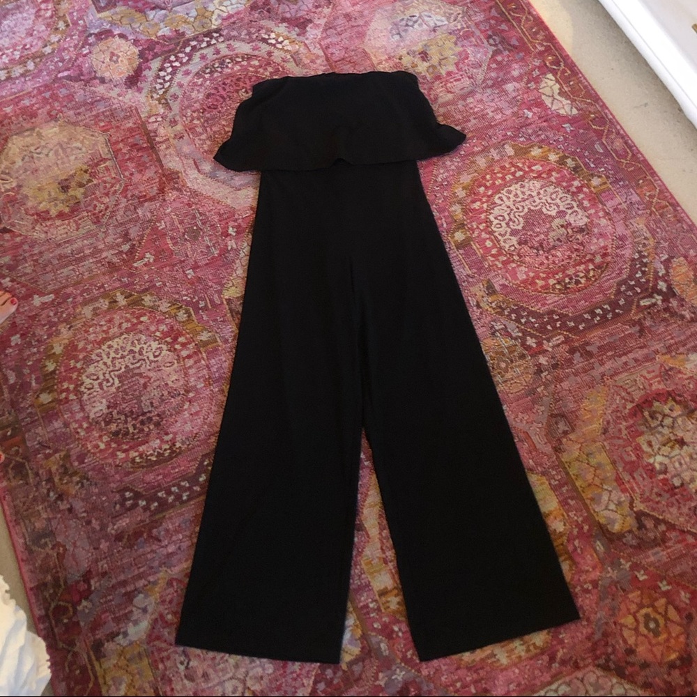 Beau Tissu Strapless Black Jumpsuit